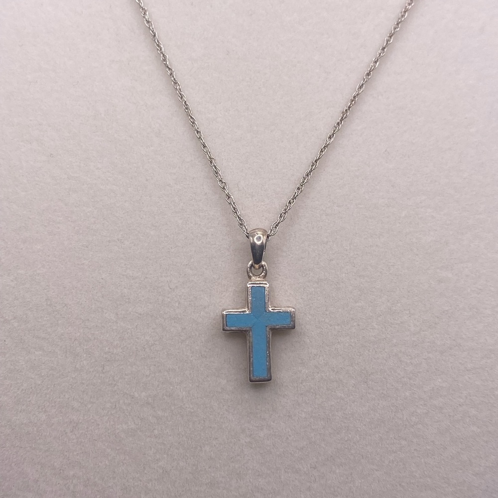 Vintage silver 925 ITALY cross necklace